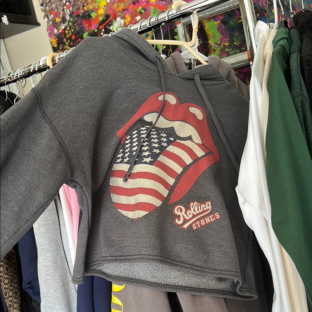 Urban Outfitters Gray Hoodie with Red Graphic